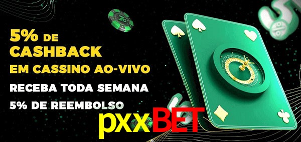 Promoções do cassino ao Vivo pxxbet